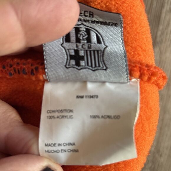 FCB Barcelona Peruvian Beanie Double Layered Ear Flap Soccer Winter Hat Youth XL - Picture 10 of 10